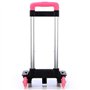 JSGHGDF Chariot à roulettes pliable à 2 roues en alliage d'aluminium durable pour étudiant, sac à main pour sac d'école, rose vi