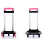 JSGHGDF Chariot à roulettes pliable à 2 roues en alliage d'aluminium durable pour étudiant, sac à main pour sac d'école, rose vi