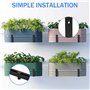 4PCS Support pour Jardinière, Support de Bac à Fleur Réglable en Largeur, Accroche jardinière en Fer Lourd pour Bails de Garde-C