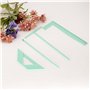 ZHAPEG Règle de reliure en forme de L, règle en forme de T, guide d'espacement, équerre de coupe d'angle pour scrapbooking et fa