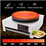 JJENXYYDS Catering Crêpière Electrique avec spatule en Bois et Appareil à crêpes Complet en Acier Inoxydable,température réglabl