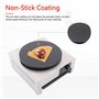 JJENXYYDS Catering Crêpière Electrique avec spatule en Bois et Appareil à crêpes Complet en Acier Inoxydable,température réglabl