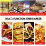 JJENXYYDS Catering Crêpière Electrique,50-300 °C Poele à Crepe avec Plateau Extensible Thermostat Intégré,Température réglable,é