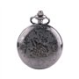 Brrnoo Montre de Poche à Quartz en Acier Vintage, Pendentif de Collier de Montre de Poche en Alliage Analogique à Quartz Classiq