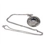 Brrnoo Montre de Poche à Quartz en Acier Vintage, Pendentif de Collier de Montre de Poche en Alliage Analogique à Quartz Classiq