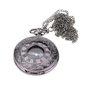 Brrnoo Montre de Poche à Quartz en Acier Vintage, Pendentif de Collier de Montre de Poche en Alliage Analogique à Quartz Classiq