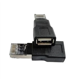 Uqezagpa Lot de 2 adaptateurs USB vers RJ45 Ethernet USB femelle vers RJ45 mâle pour routeurs d'ordinateur portable 100 Mbps sta