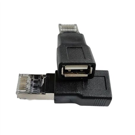 Uqezagpa Lot de 2 adaptateurs USB vers RJ45 Ethernet USB femelle vers RJ45 mâle pour routeurs d'ordinateur portable 100 Mbps sta