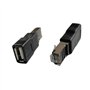Uqezagpa Lot de 2 adaptateurs USB vers RJ45 Ethernet USB femelle vers RJ45 mâle pour routeurs d'ordinateur portable 100 Mbps sta