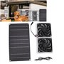 Kit de Ventilateur de Panneau Solaire, 100 W 12 V IP67 étanche à énergie Solaire Double Ventilateur, Ventilateur D'échappement S