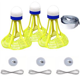 Kit d'entraînement de badminton Exercice auto-exercice Badminton Badminton Rebound Trainer avec des cordes très élastiques équip