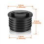 CAKEEYUM Bouchon de vidange pour Kayak Bouchons de dalot pour canoë Accessoire en Caoutchouc pour Bateau Noir 8 pièces Bouchons 