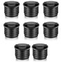 CAKEEYUM Bouchon de vidange pour Kayak Bouchons de dalot pour canoë Accessoire en Caoutchouc pour Bateau Noir 8 pièces Bouchons 
