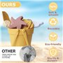 HDBHSBE Toys de Sable pour Enfants, 8 pcs de Plage en Silicone en Toute sécurité avec Pelle, Seau et Moule Sable, boîte étanche 