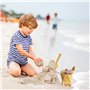HDBHSBE Toys de Sable pour Enfants, 8 pcs de Plage en Silicone en Toute sécurité avec Pelle, Seau et Moule Sable, boîte étanche 