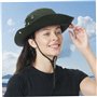 Rwigeboo Chapeau de Soleil avec Casque Anti-Collision, Chapeau de Seau Protection UV avec Un Bord Large et Corde réglable pour L