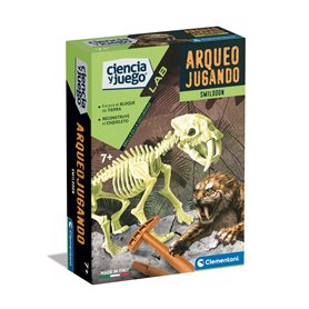 Clementoni 55544 Archéoplay Smilodon Phosphorescent Jeu de Sciences