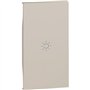 Enjoliveur Living Now avec marquage éclairage MyHOME_Up 2 modules - sable