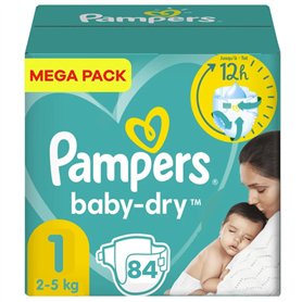 Pampers - Baby Dry - Taille 1 - Mega Pack - 84 couches