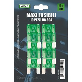 Cora Fusibles maxi 30 A - Lot de 10-000120814