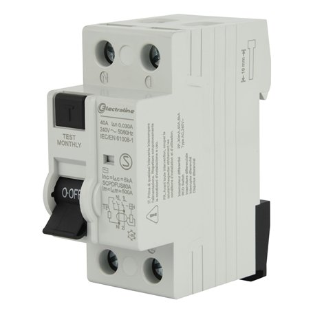 Electraline 87008 Interrupteur différentiel 40A