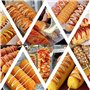 guoyjmm Machine à Frire Les bâtonnets de Hot-Dogs au Fromage de 25 L, friteuse pour Corn-Dogs, Machine électrique Commerciale de