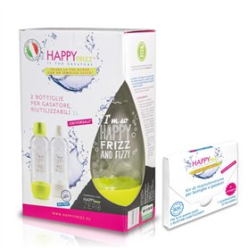 Happy Frizz Pack Bouteilles pour Gasatore Universel* + Kit Nettoyage Bouteilles