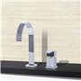 Robinet de baignoire cascade Kit de garniture de robinet de baignoire romaine à 2 trous Robinet de baignoire à montage sur pont 