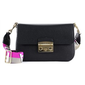 Furla Metropolis Crossbody Nero + Marmo Violet