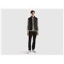 United Colors of Benetton Gilet 2ba2uj005 Veste, Noir, L Hommes