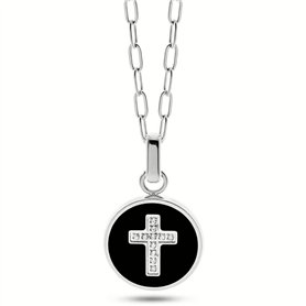 Pendentif Homme LIU JO MLJ448 Argenté Noir