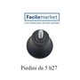 4 pieds mod. famille goujon Ø5 hauteur H 27 pour trancheuse en caoutchouc