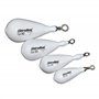 Lot de 4 Pièces Plombs à Poire Plastifiées Blanc avec Roulette