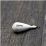 Lot de 4 Pièces Plombs à Poire Plastifiées Blanc avec Roulette