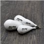 Lot de 4 Pièces Plombs à Poire Plastifiées Blanc avec Roulette