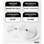IPEA Ruban à Coudre - Bande Auto-Agrippante 20 mm Blanc – 25 Mètres de Longueur – Ruban à Déchirer à Couture (non adhésif) - Ext