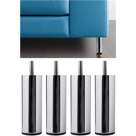 IPEA Pieds de Meuble et Canapé modèle Aquamarine - Lot de 4 Pieds en métal - Pieds au Design Minimal pour fauteuils