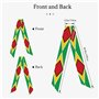 RRKDOY Foulard en satin pour femme Motif drapeau de la Guyane Noir Taille unique