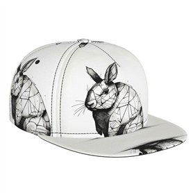 RRKDOY Dessin au trait de lapin imprimé textile adulte taille unique casquette de baseball