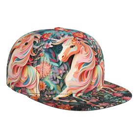 RRKDOY Casquette de baseball imprimée licorne en papier pour adulte