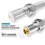 0-Meter Hi Flow Double Verrouillage En Acier Inoxydable Plaqué Douche Tuyau De Remplacement De Douche Tuyau