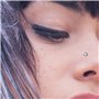 Liuxn 10 Pièces Bague de Nez Boucle de Nez Piercing Nasal Courbé Nose Stud L Piercing Bijoux, 20 Jauge