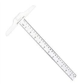 LEBQ 12 Pouces/ 30 cm T-Square Junior en Plastique T-Règle Transparent pour Rédaction et Travail Général de Mise en Page (1)