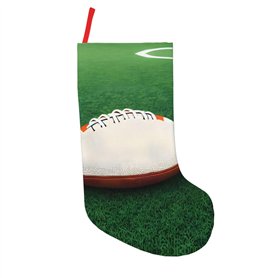 Chaussettes de Noël blanches en forme de ballon de rugby de 45