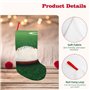 Chaussettes de Noël blanches en forme de ballon de rugby de 45,7 cm – Décorations de fête de Noël – Décoration d'intérieur perso