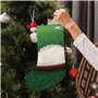 Chaussettes de Noël blanches en forme de ballon de rugby de 45,7 cm – Décorations de fête de Noël – Décoration d'intérieur perso