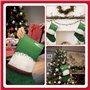 Chaussettes de Noël blanches en forme de ballon de rugby de 45,7 cm – Décorations de fête de Noël – Décoration d'intérieur perso