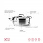 IBILI 607518 Casserole 18/10 Steel, Argent