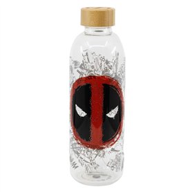 Stor Marvel - Grande Bouteille en Verre réutilisable et transportable Deadpool - Transparent