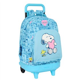 Cartable Snoopy Love Bleu 33 x 45 x 22 cm